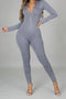 Jumpsuit with front zipper